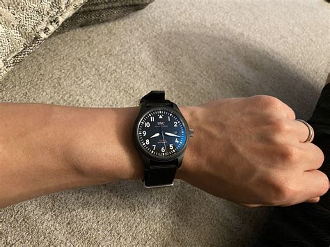 iwc top gun on wrist